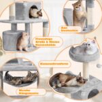 Yaheetech котешка катерушка с хамаци и въже за игра - Image 4