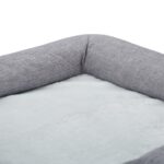 Relaxdays легло за котки, 2 къщички и 1 открит етаж, с площ за драскане, 63x40x40 см - Сив, Бял, Кремав - Image 6