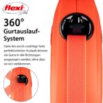 flexi Xtreme L автоматичен повод, 8 м, черен/оранжев - Image 4