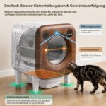 Gimars XXL 90 л Автоматична тоалетна за котки с приложение и постелка - Image 3