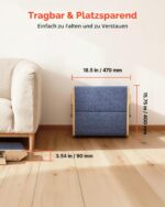 VEVOR Стълба за кучета 370x470x260 mm, 2-степенна, сгъваема дървена - Дървен цвят + Синьо, 14,57 x 18,5 x 10,24 инча / 370 x 470 x 260 мм - Image 6