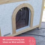 Kerbl Котешка къща Tyrol Alpin - светлокафяво|бяло|червено, 88x57x77см - Image 5