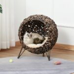 PawHut котешка къщичка от PE ратан с възглавница - Image 2