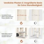 Yaheetech Котешка катерушка с дебелина 11 см, светлосиво-бежово - Image 4