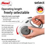 flexi Select M автоматичен повод за кучета, 0-7 м, сив - Image 3