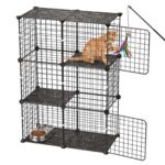 VEVOR Клетка за котки 3-етажна 71,1×35,5×104,1 см