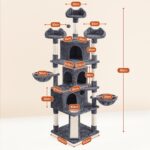 Yaheetech Котешка катерушка 194 см с 9 стълба тъмносив - Image 3