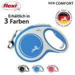 flexi Comfort Plus автоматичен повод за кучета, 5 м, синьо - Image 5
