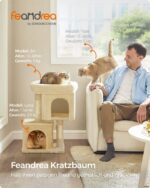 Feandrea Малка котешка катерушка, 65 см, котешки дом, голяма платформа - Image 2