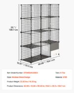 VEVOR Четириетажна клетка за котки, 104,1 × 35,5 × 139,7 см - Image 7