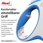 flexi Comfort Plus автоматичен повод за кучета, 8 м, синьо - Image 5