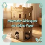 Relaxdays Котешка крепост, 3 етажа, картонена къща за рисуване, кафява - Image 5