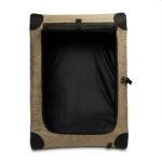 Amazon Basics Преносима мека сгъваема клетка за куче или котка, S, Кафява - Image 3