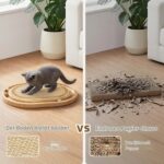 Gimars Интерактивна играчка за котки, овална, с 3 топки, 30 см - Бежов - Image 3
