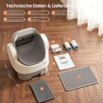 Elektrische котешка тоалетна с управление чрез приложение, 15 дни за много котки - Image 8