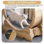 Mondeer Котешко колело за бягане, 90 см, дърво, с килимче - Image 3
