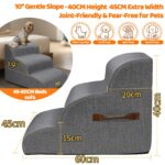 Gimars стълба за кучета с 3 стъпки, 40 см, антихлъзгаща, с калъф - Image 2