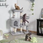 Yaheetech Котешка катерушка 96 см с 6 стълба светлосиво - Image 4