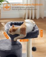 Feandrea компактна котешка катерушка със сизалова колона и мека платформа - Image 4