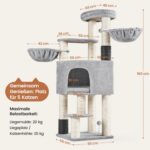 Yaheetech Котешка катерушка с дебелина 11 см, светлосиво-бежово - Image 3