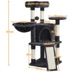 Yaheetech котешка катерушка с голяма платформа, 106 см - Image 3