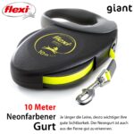 flexi Giant Professional L автоматичен повод за кучета, 10 м, черен/неоново жълт - Image 2