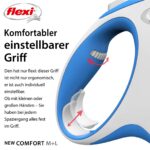 flexi Comfort Plus автоматичен повод за кучета, 5 м, синьо - Image 4