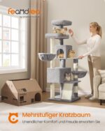 Feandrea голяма котешка катерушка с две къщички, 173 см - Image 3