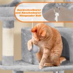 Yaheetech котешка катерушка с хамаци и въже за игра - Image 7