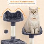 Yaheetech Котешка катерушка XXL с 8 стълба тъмносив 209 см - Image 8