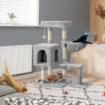 Yaheetech Котешка катерушка 96 см с 6 стълба светлосиво - Image 8