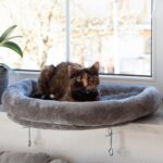 Плюшено легло за котки за перваз с регулируемо закрепване, 55x35 см - Image 3