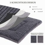 BVAGSS Ортопедично легло за кучета, пране, 106x71x4 см, светлосиво - Image 3