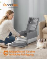 Feandrea Котешка тоалетна от неръждаема стомана с капак и лопатка - Image 2