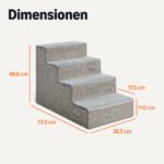 Amazon Basics Стълба за кучета, 4 стъпала, височина 36,5 см, сива - Image 5
