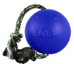 Jolly Pets Играчка за кучета Ball Romp-n-Roll, 15 см, синьо