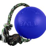 Jolly Pets Играчка за кучета Ball Romp-n-Roll, 15 см, синьо