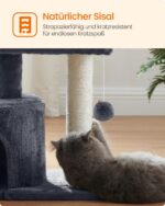 Feandrea компактна котешка катерушка със сизалова колона и мека платформа - Image 5