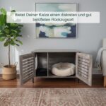 Relaxdays шкаф за котешка тоалетна със заключване, кафяв - Image 3