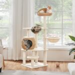 Yaheetech Котешка катерушка 138 см с прозрачна акрилна лежанка - Image 2