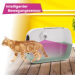 Ferplast Дезодоризатор за котешка тоалетна GENICAIR с движение и USB - Бял, малък - Image 7