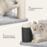 Yaheetech Котешка катерушка с дебелина 11 см, светлосиво-бежово - Image 7