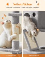 Feandrea Голяма котешка катерушка, 203.5 см високо, 13 стълба, 2 платформи - Image 6