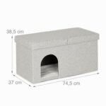 Relaxdays сгъваема котешка къщичка с пейка - Image 4