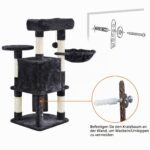 Yaheetech котешка катерушка с голяма платформа, 106 см - Image 9