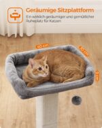 Feandrea драскалка с платформа, височина 71 см, диаметър на колоната 10 см - Image 3