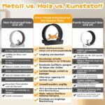GTPLAYER колело за бягане за котки, 100 см, метално, с основа тип котешки уши, килимче и играчка - Image 6