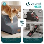 VOUNOT® Стълба за кучета и котки 2 стъпки, сива, ръбове против подхлъзване - Image 6