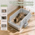 Gimars XL Метална котешка тоалетна 35 л с лопатка и постелка - Image 2