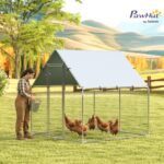 PawHut външно заграждение 2x2x2 м за гъски, сребристо - Image 2